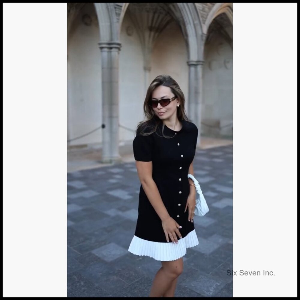 Tencel Blend Bodycon Knit Mini Dress Short Sleeve Crew Neck Casual - Picture 7 of 7